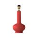 Pie de Lámpara BELL Cerámica Craquelada Roja Sin Pantalla