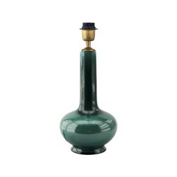 Armadura Lámpara de Mesa BELL Cerámica Verde Metal Oro