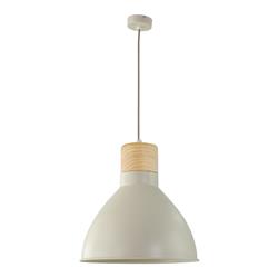 Lámpara de Techo Crema y Madera | Serie NAIMA