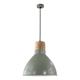 Lámpara de Techo Gris y Madera | Serie NAIMA