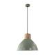 Lámpara de Techo Gris y Madera | Serie YILDA