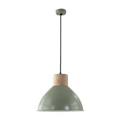 Lámpara de Techo Gris y Madera | Serie YILDA