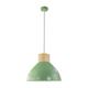 Lámpara de Techo Verde y Madera | Serie YILDA