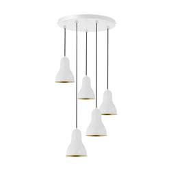 Lámpara Colgante de Metal Blanco y Oro | Serie DAKOTA