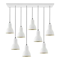Lámpara Colgante de Metal Blanco y Oro | Serie DAKOTA