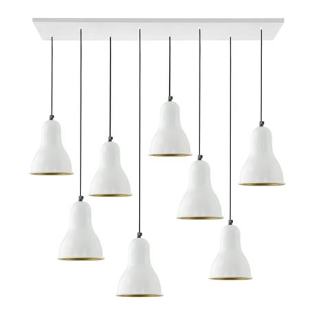 Lámpara Colgante de Metal Blanco y Oro | Serie DAKOTA