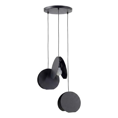 Lámpara de Techo de Metal Negro y Tres Luces | Serie GRETA