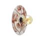Aplique de Pared Blanco con Flores Cobrizas | Serie CLARISE