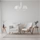 Lámpara de Techo de Madera Blanca Cinco Luces | Serie AGNES