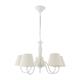 Lámpara de Techo de Madera Blanca Cinco Luces | Serie AGNES