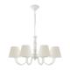 Lámpara de Techo de Madera Blanca Ocho Luces | Serie AGNES