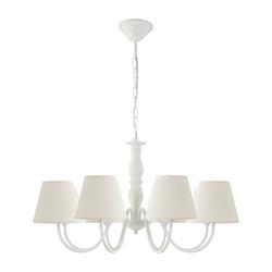 Lámpara de Techo de Madera Blanca Ocho Luces | Serie AGNES