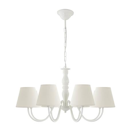 Lámpara de Techo de Madera Blanca Ocho Luces | Serie AGNES