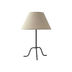 Lámpara de Mesa de Metal Negro/Pantalla Beige | Serie ARMIDA