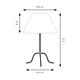 Lámpara de Mesa de Metal Negro/Pantalla Beige | Serie ARMIDA