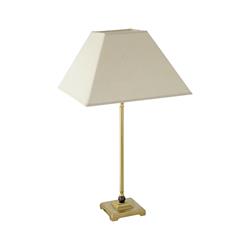 Lámpara de Mesa Metal Oro y Pantalla Beige | Serie NAKIA