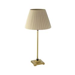 Lámpara de Mesa Metal Oro y Pantalla Marrón | Serie NAKIA