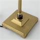 Lámpara de Mesa Metal Oro y Pantalla Marrón | Serie NAKIA