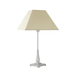 Lámpara de Mesa Blanca y Pantalla Beige, 58cm | Serie DANA