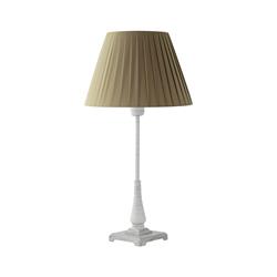 Lámpara de Mesa Blanca y Pantalla Marrón, 58cm | Serie DANA