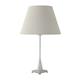 Lámpara de Mesa Blanca y Pantalla Beige, 45cm | Serie DANA
