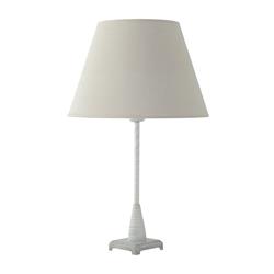 Lámpara de Mesa Blanca y Pantalla Beige, 45cm | Serie DANA