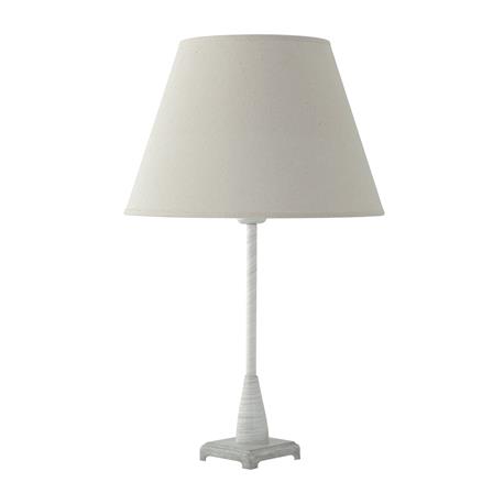 Lámpara de Mesa Blanca y Pantalla Beige, 45cm | Serie DANA