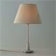 Lámpara de Mesa Blanca y Pantalla Beige, 45cm | Serie DANA