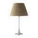 Lámpara de Mesa Blanca y Pantalla Marrón, 45cm | Serie DANA