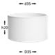 PANTALLA CILINDRICA D35 d35 h20 BLANCA