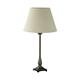 Lámpara de Mesa Negra con Pantalla Beige| Serie UMBRA