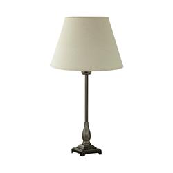 Lámpara de Mesa Negra con Pantalla Beige| Serie UMBRA