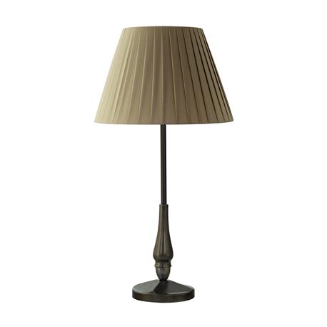 Lámpara de Mesa Negra con Pantalla Marrón | Serie NESTA