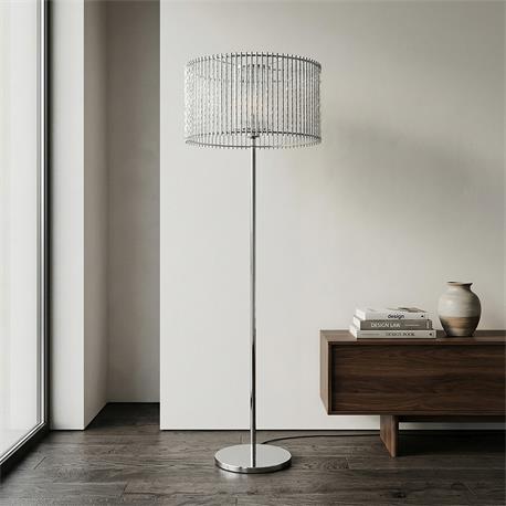 LAMPARA PIE SALON SALOMON 1L CROMO D45 XTRELAMP