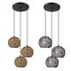 COLGANTE RATTAN 3 LUCES MARRON