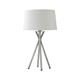 Lámpara de Mesa Gris con Pantalla Blanca | Serie DIANE