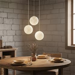 PLAFON HILOS 3 LUCES BLANCO SERIE MIRTO