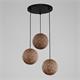 PLAFON HILOS 3 LUCES MARRON SERIE MIRTO