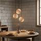 PLAFON HILOS 3 LUCES MARRON SERIE MIRTO