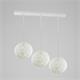Lámpara de Techo de Ratán Blanco y Tres Luces | Serie MIRTO