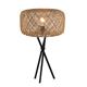 Lámpara de Mesa de Ratán Natural y Metal | Serie ANKARA