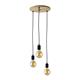Lámpara de Techo de Madera y Metal, 3 Luces | Serie CAMINO