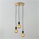 Lámpara de Techo de Madera y Metal, 3 Luces | Serie CAMINO