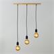 Lámpara de Techo de Madera y Metal, 3 Luces | Serie CAMINO