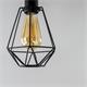 Plafón de Techo de Madera y Metal Negro | Serie HANAE