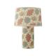 Lámpara de Mesa de Tejido Floral Beige | Serie ROSARIO
