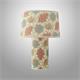 Lámpara de Mesa de Tejido Floral Beige | Serie ROSARIO