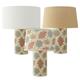 Lámpara de Mesa de Tejido Floral Beige | Serie ROSARIO