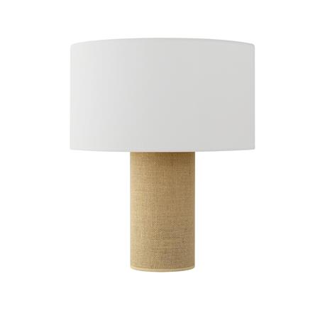 Lámpara de Mesa de Yute Natural y Blanco | Serie LETICIA