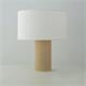 Lámpara de Mesa de Yute Natural y Blanco | Serie LETICIA